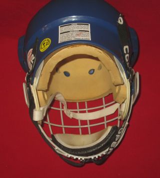 Vintage Cooper Hockey Helmet with Cage - Model SK2000M in good shape - Blue Color 7