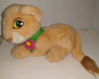 Vintage 1993 Disney The Lion King Plush Baby Nala Cub Purring Flower Collar