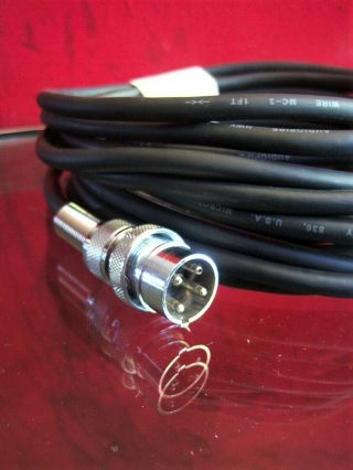 Vintage 1970 ' s E.  V 4 pin to 1/4 inch microphone cable connector 664 676 440SL 2