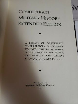 Broadfoot Confederate Military History Extended 19 volume complete Set 5