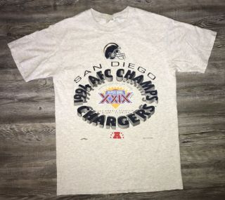 Vintage Men’s 1995 San Diego Chargers Nutmeg Mills T - Shirt Size Medium