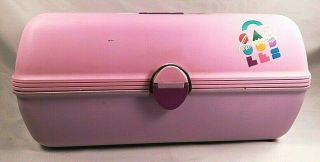 Vintage Large Caboodles Makeup Case 3 Tier Mirror Pink Purple Model 2630