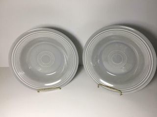 Hlc Vintage Fiesta Gray Deep Plate/rimmed Soup Bowls (2x)
