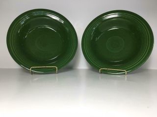 Hlc Vintage Fiesta Forest Green Deep Plate/rimmed Soup Bowls (2x)