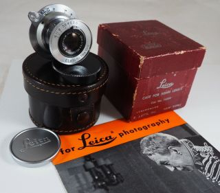 1945 - 49 Leica Wollensak 50mm Velostigmat Screwmount F/3.  5 Lens,  From Leitz N.  Y.