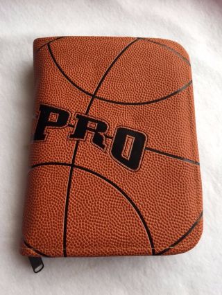 Pen - Tab Pro Basketball Skin Zippered 6 Ring 8 " Binder Planner Vintage 22092