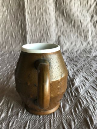 Unique Vintage Arts and Crafts Copper Clad Mug by Clewell of Canton OH 2