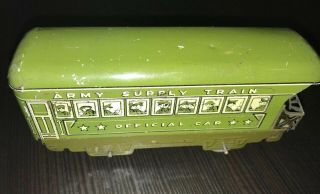 Vintage Marx’s Lighted Army Military Supply Official Passenger Car A