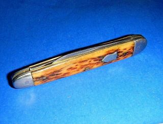 Vintage Or Antique Keen Kutter K0198 2 - Blade Bone Handled Pocket Knife
