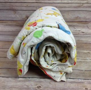 Vtg 70’s Winnie The Pooh Sleeping Bag Reversible Or Bed Spread Twin Comforter