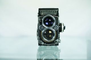Rolleiflex 2.  8 F with meter,  leather case 2