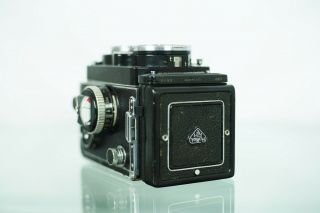 Rolleiflex 2.  8 F with meter,  leather case 6