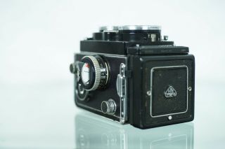 Rolleiflex 2.  8 F with meter,  leather case 7