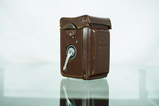 Rolleiflex 2.  8 F with meter,  leather case 9