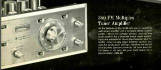 SCOTT 340 Stereomaster FM Stereo Tube Receiver 340A 4