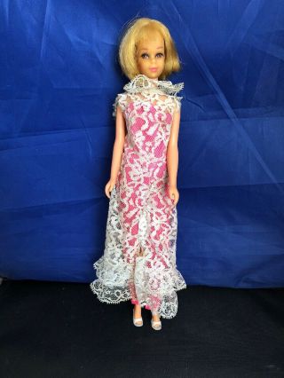 Vintage 1966 Barbie Blonde Francie Doll Tnt Bend Legs Lashes Japan,  Outfit