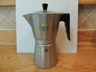 Vintage 1 Cup Espresso Italian Aluminum Stove Top Coffee Maker/octagon