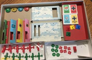 VINTAGE AMERICAN HERITAGE DOGFIGHT BOARD GAME - MILTON BRADLEY 1963 Complete WW1 4