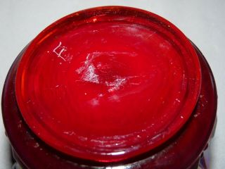 Fenton Glass Bowl Crown Design Red Carnival Hand Blown Vintage 5