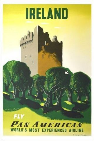 Pan American - Ireland Vintage Travel Poster Collector 