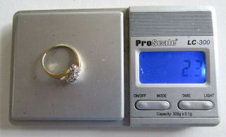 Vintage 10k Gold & Pave Diamond Ring - 2.  3 Grams - Size 7.  5 - Not Scrap -