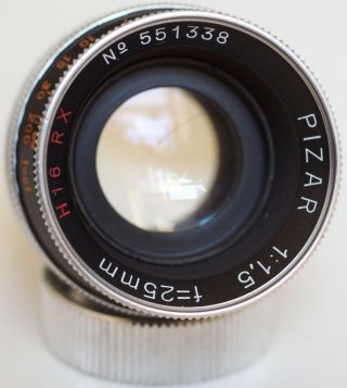 Kern Pizar 25mm 1.  5 H16 RX C mount lens | cine 25 f1.  5 25/1.  5 Bolex Paillard 2