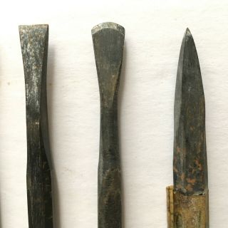 12 vtg Stone Carving Tools - VARIOUS CHISELS - Sculpting Tools 4