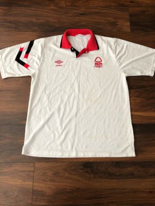 Vintage Nottingham Forest England 1991/1993 Away Football Shirt Jersey Umbro