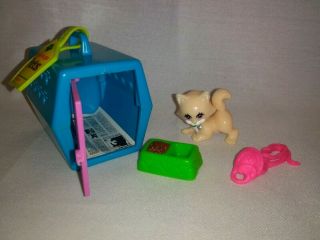 Vintage 1993 Kenner Littlest Pet Shop Lps Playful Kitten With Snuggly Crate