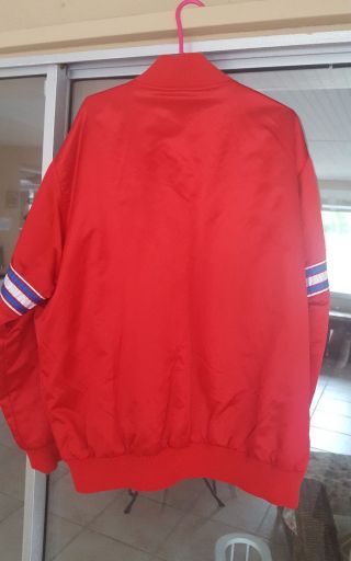 Starter Jacket Los Angeles CLIPPERS NBA Satin Style Vintage Red Quilted.  Sz XXL 5