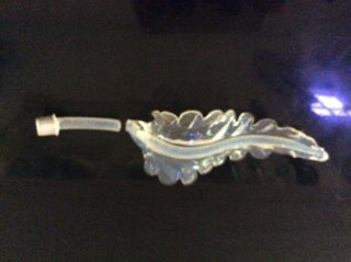 Vintage Murano Glass Chandelier Part Leaf 5 1/2” Long Iridescent