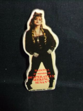 Madonna Desperately Seeking Susan Promo Pin Badge Button Vintage 1985