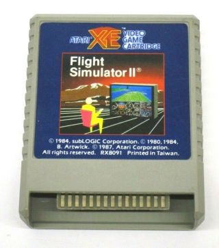 Flight Simulator Ii 2 (atari 400/800/xl/xe,  1987) Vintage Game Cartridge Ntsc