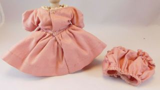 VNTG Madame Alexander - kins Wendy School Frock Base,  Pink dress,  bloomers,  tag 2