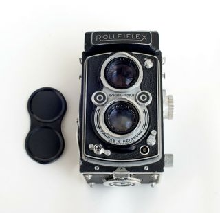 Rolleiflex Type 4 Tlr Camera Zeiss Tessar 75mm F3.  5 | 3.  5 Mx