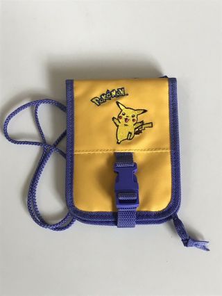 Vintage Nintendo Gameboy Color Pokemon Carrying Case Bag Pikachu Yellow Vguc