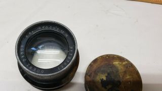 Antique Goerz Dagor F 6.  8 12 in focus brass barrel lens for portrait camera 2