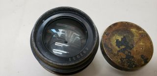 Antique Goerz Dagor F 6.  8 12 in focus brass barrel lens for portrait camera 4