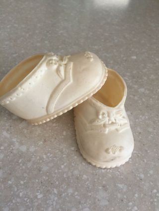 Sweet White Vintage Doll Shoes With Cute Design For Your Vintage Baby Doll