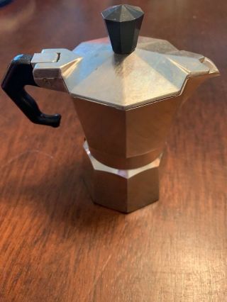Vintage Bialetti Of Omegna A2 Stove - Top 1 Cup Metal Coffee Moka Pot