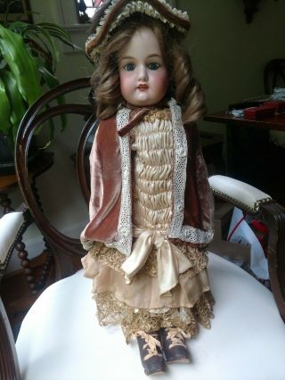 Large Antique German - Made Bisque Doll By Armand Marseille 370