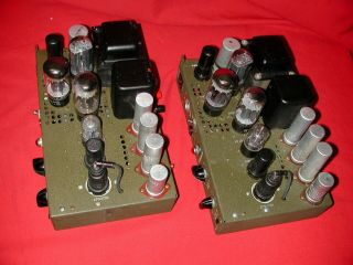 RCA US Signal Corps 6L6 6SN7 5U4 Tube Theater Amplifiers [Pair] 7