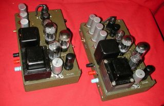 RCA US Signal Corps 6L6 6SN7 5U4 Tube Theater Amplifiers [Pair] 8