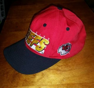 Vintage Rare Kansas City Chiefs Logo Athletic Snap Back Hat/cap