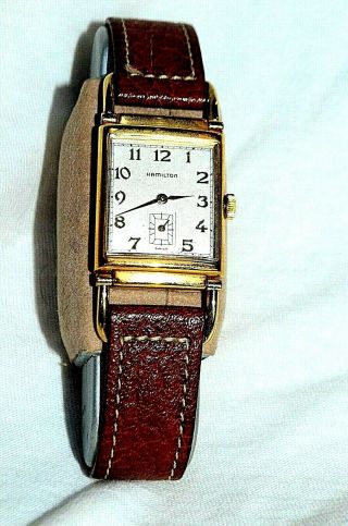 Vintage Hamilton Registered Edition Quartz Ladies Watch 18k Electroplated Case