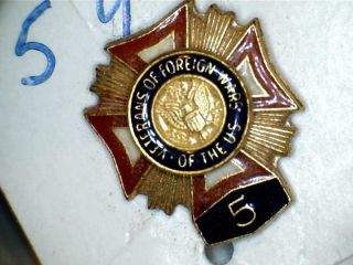 Vtg VFW / Veterans of Foreign Wars - 5 Year Member Award Pin 2