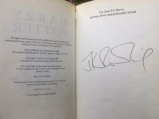 Harry Potter Chamber Of Secrets Uk Pb First Edition 1/1 Signed By Jk Rowling
