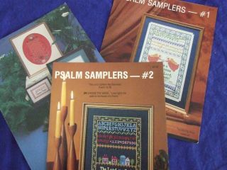 3 Vintage Psalm Samplers And Prayers Counted Cross Stitch Pattern Book