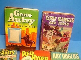 5 VINTAGE WESTERN NOVELS LONE RANGER GENE AUTRY ROY ROGERS RED RYDER BOOKS 2
