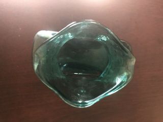 Vintage BLENKO Glass AQUA BLUE Water Jug Pitcher Bottle Carafe Double Spout 5